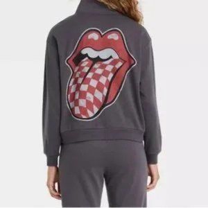 Rolling Stones 1/4 Zip Up Sweatshirt Size XXL
